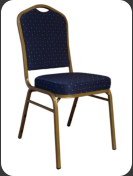 Crown Back Banquet Chair -blue with dots