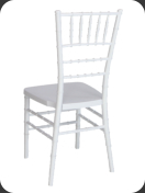 Wood Chiavari, white  -back view