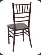 Wood Chiavari, mahogany -back view