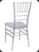 Resin Chiavari Chair, crystal  -back view