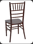 Resin Chiavari Chair, mahogany  -back view