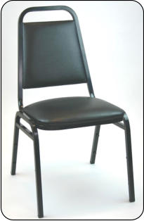 black stacking chair