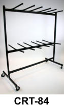 double tier hanging folding chair cart