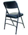 metal folding chair with vinyl padding, back