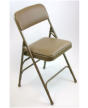 metal vinyl upholstered folding chair