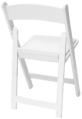 white resin folding chair -back view