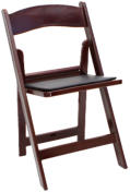 mahogany resin folding chair -front