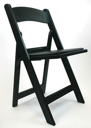 black folding wedding chair front