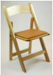 wood folding wedding chair, natural