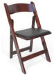 wood folding wedding chair, mahogany