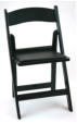 wood folding wedding chair, black